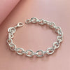 Silver Bracelet Buckle Basic Chain Charm Women Wedding Party Gift Jewelry - Image 1