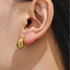 Water Drop Shaped Stud Earrings In Stainless Steel Gold Plated Droplet Earring Ear Studs For Women - Image 3
