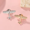 Vintage Golden And Silvery Old Style Fighter Jet Metal Brooches Bomber Shaped Lapel Pins For Sky Dream - Image 3