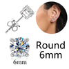 QooLady Silver Shiny Square Cubic Zirconia Stud Earrings for Women Jewelry Accessories Gift - Image 10