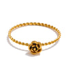 678# Stainless Steel Metal Cast Small Flower Ring Finger Jewelry Pvd Plated - Image 8