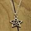 Y2K Silver Whirlpool Star Pendant Necklace Suitable for Women's Aesthetic Jewelry Gifts - Image 4