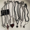 Punk Rock Y2K Black Star Cross Red Heart Pendant Ghost Claw Choker Chain Necklace Men Women Goth Vintage Grunge Emo Accessories - Image 2