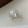 Ventfille Silver Waterdrop Open Line Cross Ring For Female Unique Design Jewelry Gift - Image 13