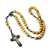 10MM Wood Beads Rosary Cross Necklace For Women Men Christian Virgin Mary Inri Pendant Chain Religion Jewelry - Image 12