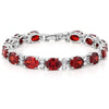 Gem Stone King Silver Oval and Round Sparkling Cubic Zirconia CZ Tennis Bracelet Jewelry Gift - Image 13