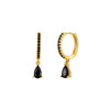 Multicolor Zircon Water Drop Small Hoop Earrings for Women Stainless Steel Pendant Piercing Earrings - Image 15