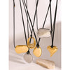 Irregular Geometric Pendant Necklace with Wax Cord - Image 13