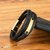 Xqni Multi-layer Braided Leather Wrap Bracelet Men Cool Stainless Steel Casual Buckle Bracelet Jewelry Accessories Gift - Image 5