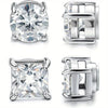 2Pairs Magnetic Earrings 316L Stainless Steel Stud for Men Women Non-piercing CZ Magnetic Body Jewlery - Image 8