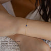 Jewelry Stainless Steel 7 3MM Square Birthstone Bracelet Sparkling Rhinestone Bangle Gift - Image 2