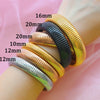 304L Stainless Steel Elastic Bracelet Women Gold Plated Charm Punk Wide Chunky Metal Spiral Bangle - Image 3