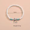Bohe Sea Turtle Rainbow Beaded Anklets For Women Elastic Rope Chains Adjustable Ankle Bracelet Beach Jewelry Summer Accessories - Image 4