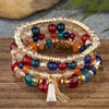 Bohemian Stackable Glass Bead Bracelet Set 4 Pieces - Image 19