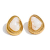 Candy Multi-Color Resin Acrylic Heart Stud Earrings Golden Stainless Steel Jewelry Blue White Pink Purple Green - Image 10