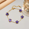 Adjustable Stainless Steel Lucky Five-Petal Flower Bracelet For Woman Stylish Blossom Five-Leaf Jewelry Gift - Image 8