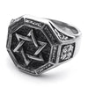 Jewish Vintage Punk Hexagram Star of David Ring Men Stainless Steel Male Boy Biker Jewelry Creativity Gift R592S03 - Image 7