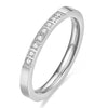 Full Small CZ Zircon Channel Setting Stainless Steel Engagement Rings for Women - Image 10