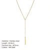 Korean Style Women Gold Color Stainless Steel Necklace Layered Necklace Jewelry - Image 8