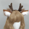 Cute Plush Antler Headband Cosplay Deer Ear Head Hoop Lolita Hair Bands Holiday Party Christmas Women Hair Accessories - Image 1