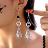 Classic Gothic Black Moon Star Tassel Crystal Earrings For Women Vintage Vampire Bat Water Drop Earring Halloween Charm Jewelry - Image 9