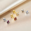 1PC 20G Dainty Tiny CZ Flower Studs Earrings for Women Flat Back Cartilage Earrings Tragus Conch EarLobe Piercing Jewelry - Image 5