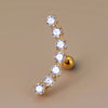 1PC Curved Cz Cartilage Stud Moon Leaf Helix Rook Conch Screw Back Earring Stainless Steel Ear Piercing Jewelry - Image 15