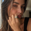 316L Stainless Steel Two Tone Twisted Wide Ring Party Jewelry Women's Unique Cool Ring Gift - Image 2
