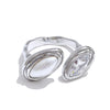 Adjustable Stainless Steel Ring Tiger Stone Simulated Pearls Zircon Golden Pvd Plated Chic Finger Jewelry - Image 10