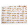 100Pairs/SET Gold Color Crystal Heart Star Moon Small Stud Earrings Set For Women Animal Flower Plastic Earring Set Jewelry Gift - Image 4