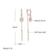 Long Tassel Spider Dangle Earrings For Women Rose Gold Color With Zircon Daily Jewelry - Image 2