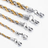Punk Twist Rope Chain Stainless Steel Necklace Gold And Silver Color Classic Link - Image 2