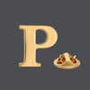 Copper material 18mm height A-Z 26 capital letter brooch men's suit coat collar needle accessories - Image 11