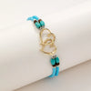 Bohemia Layered Beaded Anklet For Women Hollow Double Heart Charm Ankle Bracelet Summer Beach Vacation Foot Jewelry Gift - Image 3