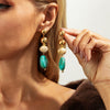 Vintage Resin Acrylic Geometric Pendant Earrings for Women Bohemia Round Water Droplet Drop Earrings Jewelry Accessories - Image 3