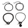 Gothic Metal Black Paint Box Chain Bracelet Simple Multi Layer Buckle Bracelet For Women Punk Hip Hop Jewelry Gift - Image 6
