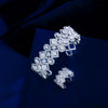 ThreeGrace Shiny Zircon Elegant Open Cuff Bangle and Ring Set for Women Dubai Bridal Wedding Evening Party Jewelry - Image 3
