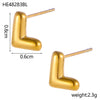 26 Initial Letter Stainless Steel Metal Creative Stud Earring For Women Anti Allergic Ears Jewelry Classic Letter Earring - Image 13