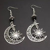 Gothic Dark Style Moon Sun Pentagram Earring Occult Crescent Wicca Witch DangleEarrings For Women Men Hanmade Goth Jewelry Gift - Image 3