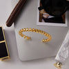 Open Wire Chain Cuff Bracelet in Gold Tone or Silver Tone - Image 18