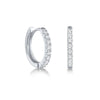 Silver Rhinestone Crystal Hoop Earrings for Women Girls Romantic Earrings Jewelry Gifts - Image 8