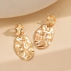 Geometric Irregular Hammer Texture Non Pierced Ear Clips for Women Metal Gold Clip on Earrings Jewelry Gift - Image 7
