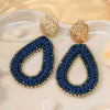 Big Water Drop Shape Drop Earrings For Women Colorful Beads Handmade Threading Crystal Long Earrings Jewelry Gift - Image 18