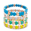Colorful Enamel Heart Bead Bracelet with Elastic Fit in Multiple Colors - Image 26