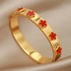 316L Stainless Steel Metal Classic Flower Bangles for Women Jewelry Delicate Bowknot Bracelets Accessories - Image 13