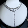 Geometric CZ Station Link Chain Choker Sexy Long Lariat Women Necklace Iced Out Zirconia Jewelry - Image 14