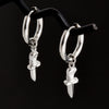 Punk Witch Ear Piercing Round Hoop Pins Cat Star Dangle Earring Stainless Steel Cross Earrings For Women Men Accessories Jewelry - Image 26