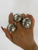 High Polished Smooth Silver Pvd Plated Chunky Dome Rings for Women Men Stainless Steel Punk Hip-Hop Statement Jewelry - Image 1