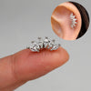 1PC Curved Cz Cartilage Stud Moon Leaf Helix Rook Conch Screw Back Earring Stainless Steel Ear Piercing Jewelry - Image 32