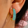 Classics Full Zircon Inlay Earrings For Women Men Personalized Silver Color Gold Color Metal Party Daily Jewelry - Image 3